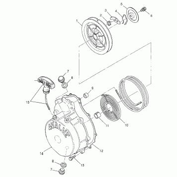RECOIL STARTER Magnum 4X4 W97AC42A, Swedish Magnum 4X4 S97AC42E and Norwegi (4940834083D006)