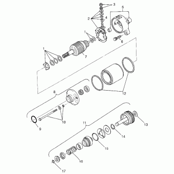 STARTING MOTOR Magnum 4X4 W97AC42A, Swedish Magnum 4X4 S97AC42E and Norwegi (4940834083D009)