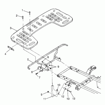 REAR RACK MOUNTING  XPLORER 500 W97CD50A (4941354135A009)