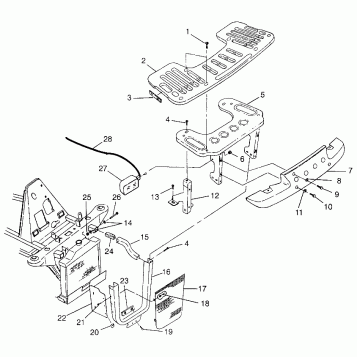 FRONT RACK and BUMPER MOUNTING  XPLORER 500 W97CD50A (4941354135A010)