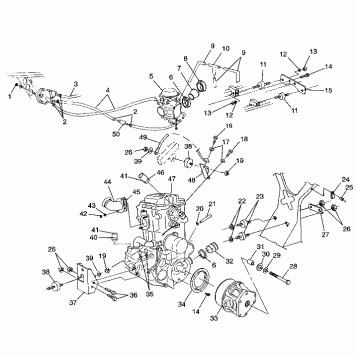 ENGINE MOUNTING  XPLORER 500 W97CD50A (4941354135A011)