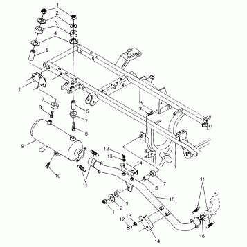 EXHAUST SYSTEM  XPLORER 500 W97CD50A (4941354135A014)