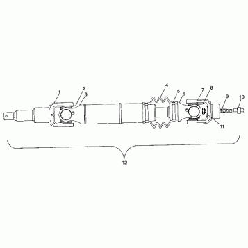 REAR DRIVE SHAFT - W97CD50A (4941354135B004)