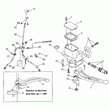 CONTROLS - MASTER CYLINDER/BRAKE LINE - W97CD50A (4941354135B010)
