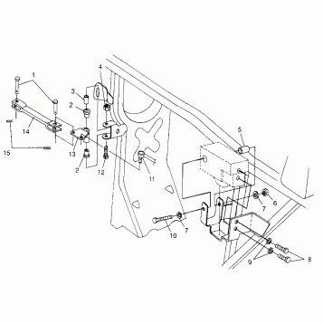 FRAME MOUNTING  XPLORER 500 W97CD50A (4941354135C001)