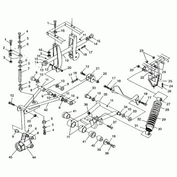 REAR SUSPENSION  XPLORER 500 W97CD50A (4941354135C005)