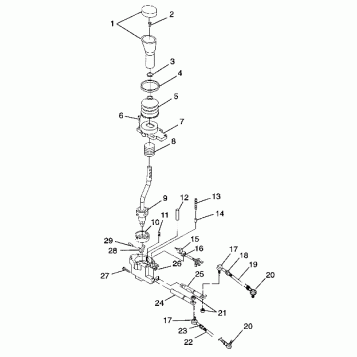 GEAR SELECTOR  XPLORER 500 W97CD50A (4941354135D001)
