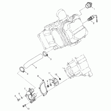 WATER PUMP  XPLORER 500 W97CD50A (4941354135D008)