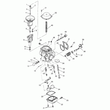CARBURETOR  XPLORER 500 W97CD50A (4941354135D009)