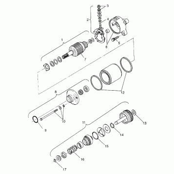 STARTING MOTOR  XPLORER 500 W97CD50A (4941354135D014)