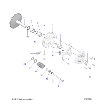 DRIVE TRAIN, PRIMARY CLUTCH - A22SXN85A4 (C0211038)