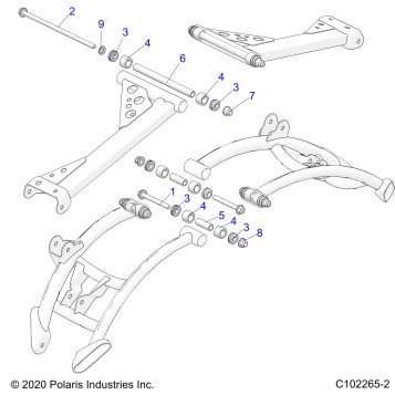 SUSPENSION, REAR CONTROL ARM, MOUNTING - A22SXN85A4 (C102265-2)