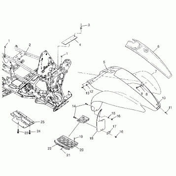 FRONT CAB  Scrambler 500 W97BC50A (4943074307A005)