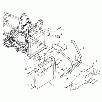 FRONT BUMPER and SHIELDS  Scrambler 500 W97BC50A (4943074307A007)