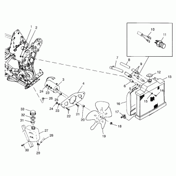 COOLING SYSTEM  Scrambler 500 W97BC50A (4943074307A011)
