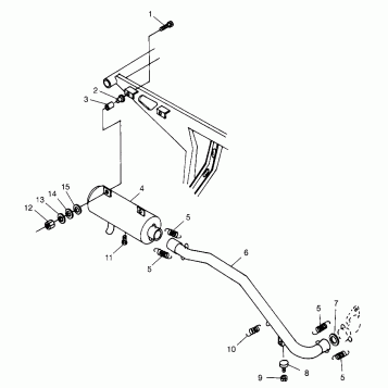 EXHAUST SYSTEM  Scrambler 500 W97BC50A (4943074307A012)