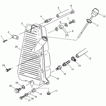 OIL TANK  Scrambler 500 W97BC50A (4943074307A014)