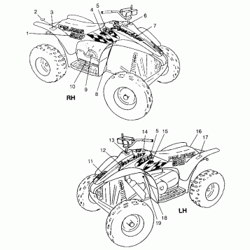 DECALS  Scrambler 500 W97BC50A (4943074307B001)