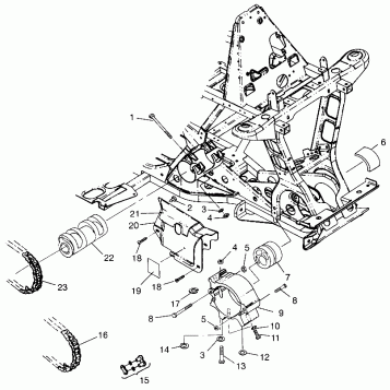 FRONT DRIVE  Scrambler 500 W97BC50A (4943074307B002)