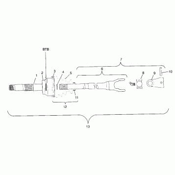 CV JOINT - BTB PARTS  Scrambler 500 W97BC50A (4943074307B004)