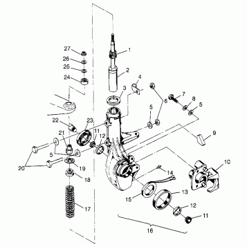 FRONT STRUT  Scrambler 500 W97BC50A (4943074307B005)