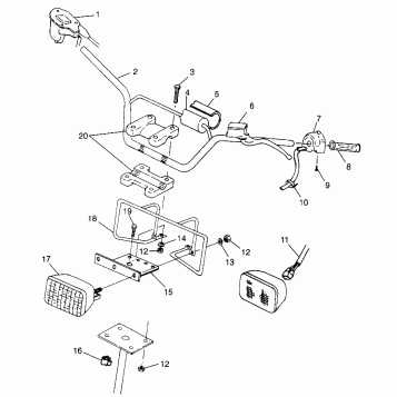 HANDLEBAR/HEADLIGHT  Scrambler 500 W97BC50A (4943074307B009)