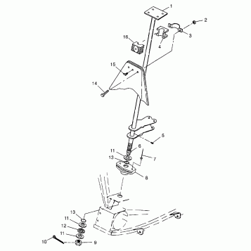 STEERING POST  Scrambler 500 W97BC50A (4943074307B010)