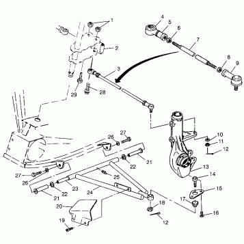 A-ARM/STRUT MOUNTING  Scrambler 500 W97BC50A (4943074307B011)