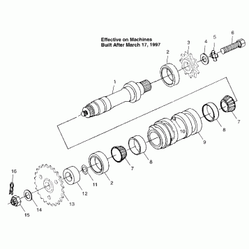 CENTER TIGHTENER (After 3/17/97) Scrambler 500 W97BC50A (4943074307B14A)