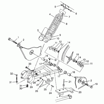 SWING ARM/SHOCK MOUNTING  Scrambler 500 W97BC50A (4943074307C001)
