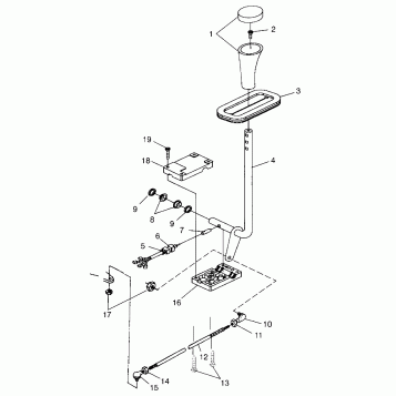 GEAR SELECTOR  Scrambler 500 W97BC50A (4943074307C011)