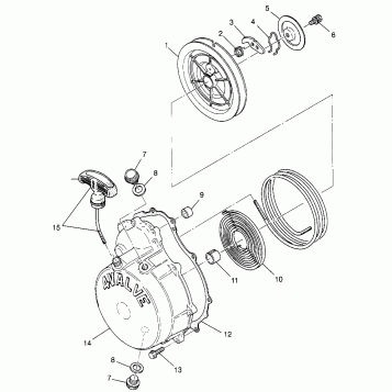 RECOIL STARTER  Scrambler 500 W97BC50A (4943074307D006)