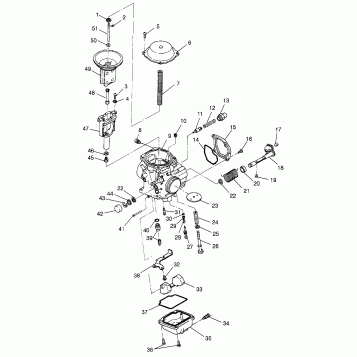 CARBURETOR  Scrambler 500 W97BC50A (4943074307D007)