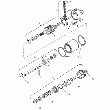STARTING MOTOR  Scrambler 500 W97BC50A (4943074307D013)