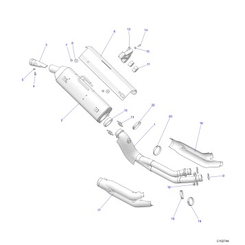 ENGINE, EXHAUST - A25SVA85A4 (C102744)