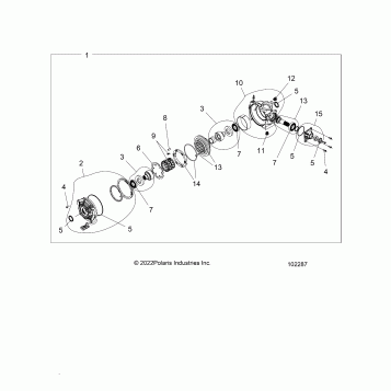 DRIVE TRAIN, FRONT GEARCASE INTERNALS - A23SVA85A3 (102287)
