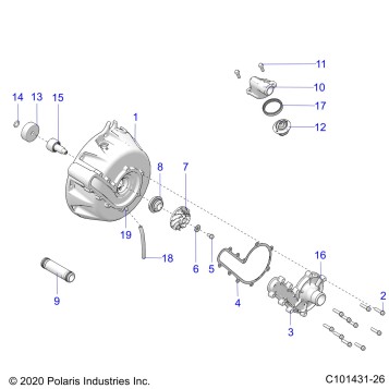 ENGINE, COOLING SYSTEM and WATER PUMP - A22SXN85A4 (C101431-26)