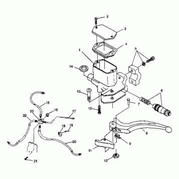 CONTROLS - MASTER CYLINDER/BRAKE LINE - W98BC50A (4944994499b012)