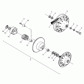 DRIVEN CLUTCH - W98BC50A (4944994499b014)