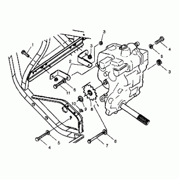 GEARCASE MOUNTING - W98BC50A (4944994499c001)
