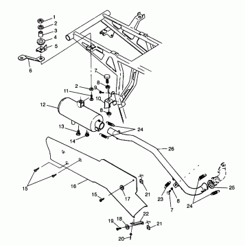 EXHAUST SYSTEM - N98AC42D (4945214521A012)