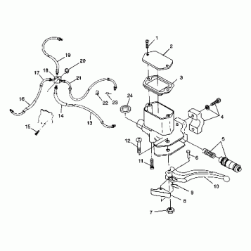 CONTROLS - MASTER CYLINDER/BRAKE LINE - W98AC42A (4945214521B010)
