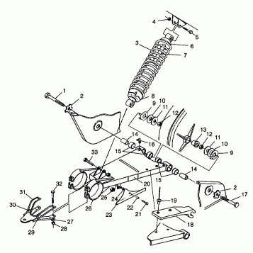 SWING ARM/SHOCK MOUNTING - W98AC42A (4945214521B012)