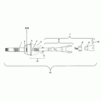 CV JOINT - BTB - N98AC42D (4945214521B013)