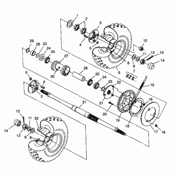 REAR WHEEL DRIVE - W98AC42A (4945214521C007)