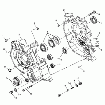 CRANKCASE - W98AC42A (4945214521D003)