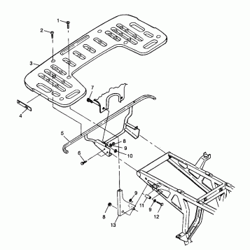 REAR RACK MOUNTING XPLORER 300 W98CC28C (4945264526A008)