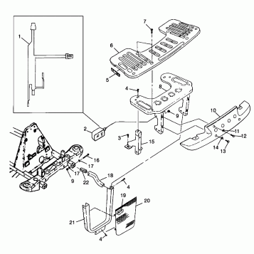 FRONT RACK and BUMPER MOUNTING XPLORER 300 W98CC28C (4945264526A010)