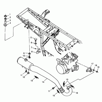 EXHAUST SYSTEM XPLORER 300 W98CC28C (4945264526A013)