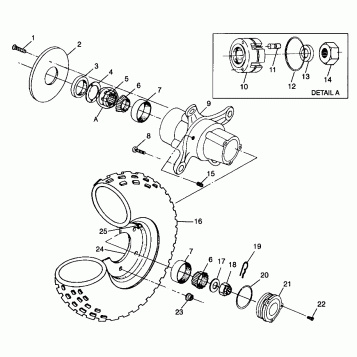 FRONT WHEEL XPLORER 300 W98CC28C (4945264526B007)
